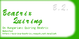 beatrix quiring business card